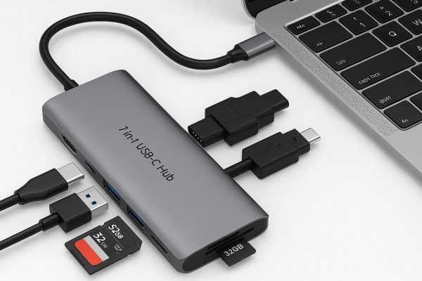 USB C Hub 7 in 1 Adapter for Laptop