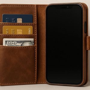Leather Wallet Phone Case with Card Slots