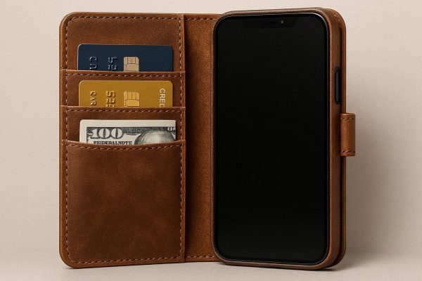 Leather Wallet Phone Case with Card Slots